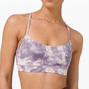 Lululemon Flow Y Bra Diamond Dye Pink Bliss Graphite Purple